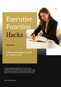 Cover for Executive Function Hacks PDF guide