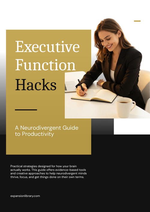 Cover for Executive Function Hacks PDF guide